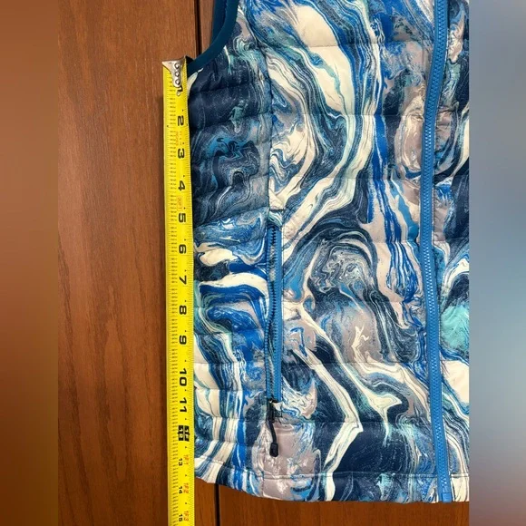 Patagonia Lightweight Down Puffer Vest Rare Wave Print Size Small - Picture 8 of 11